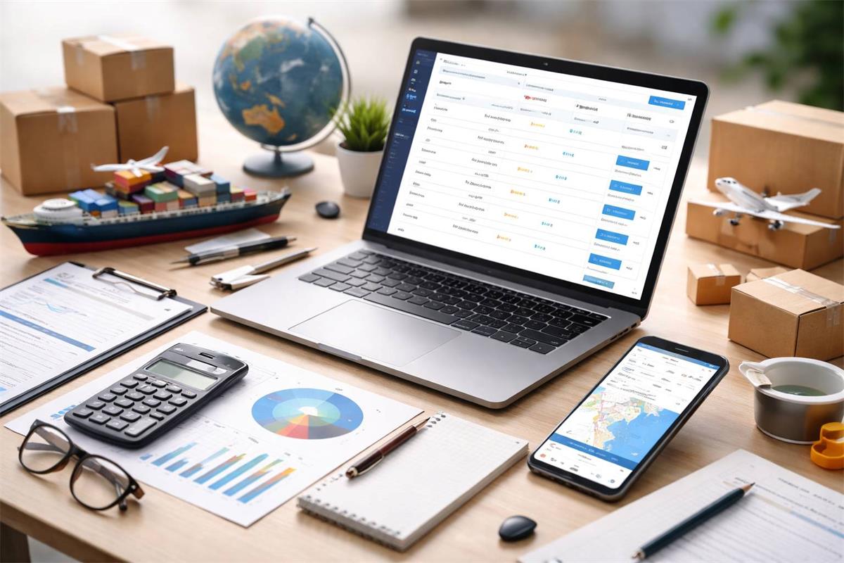 modern digital freight tools dashboard shipment tracking rate comparison